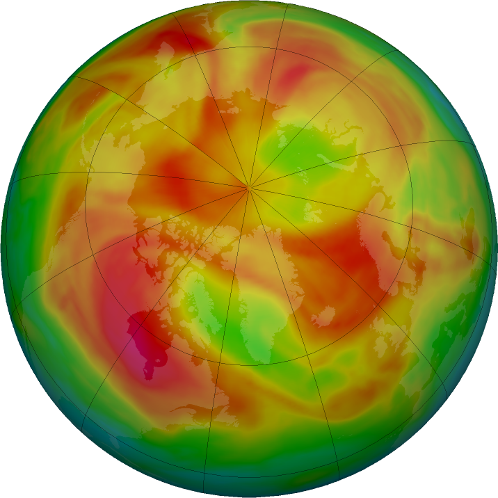 Arctic ozone map for 02 April 2018